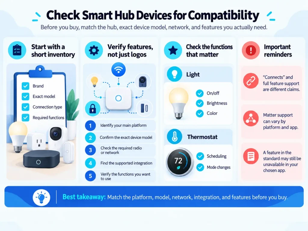 Check Smart Hub Devices for Compatibility