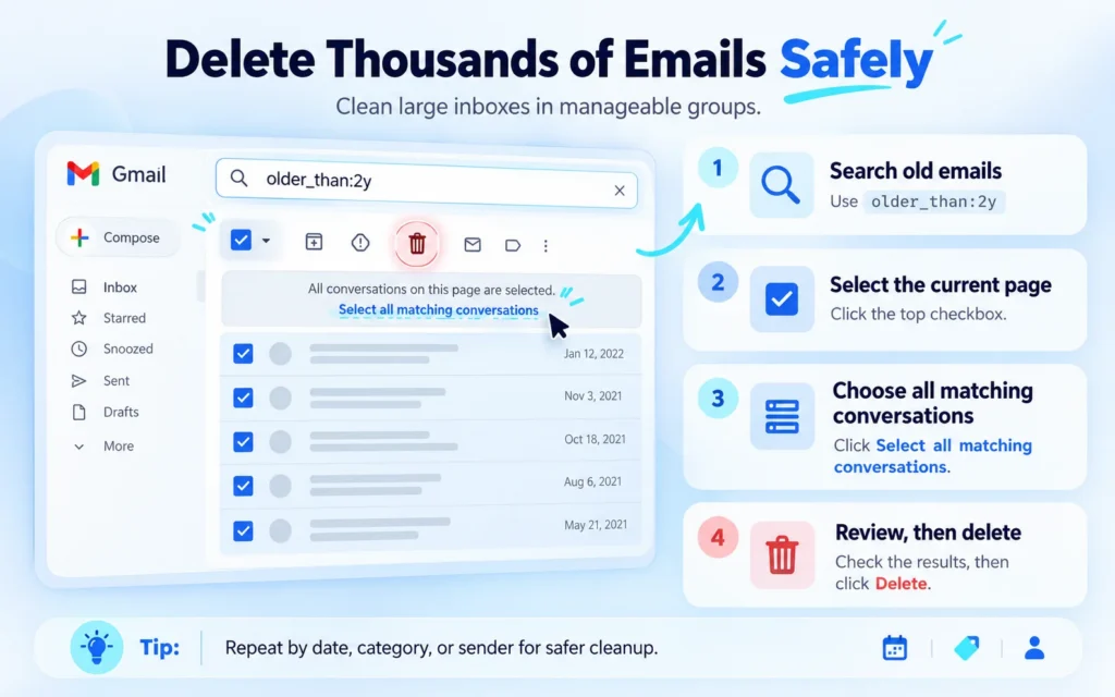 How to Delete Thousands of Emails in Gmail