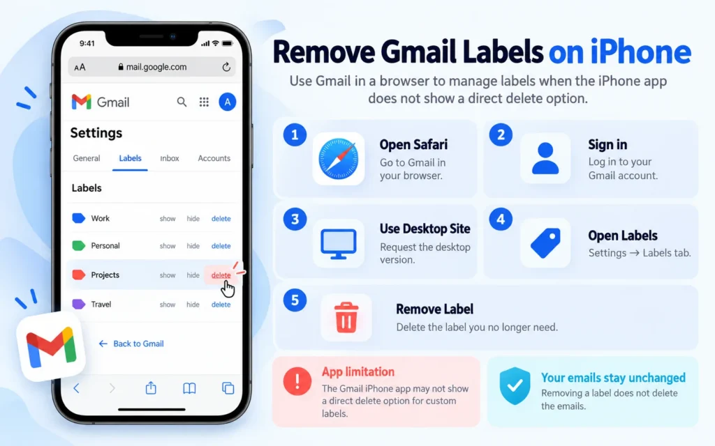 How to Remove Gmail Labels on iPhone