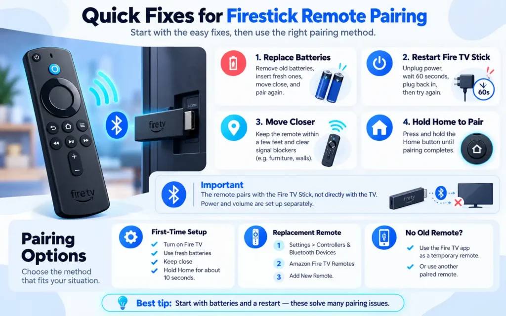 Quick Fixes for Firestick Remote Pairing Issues