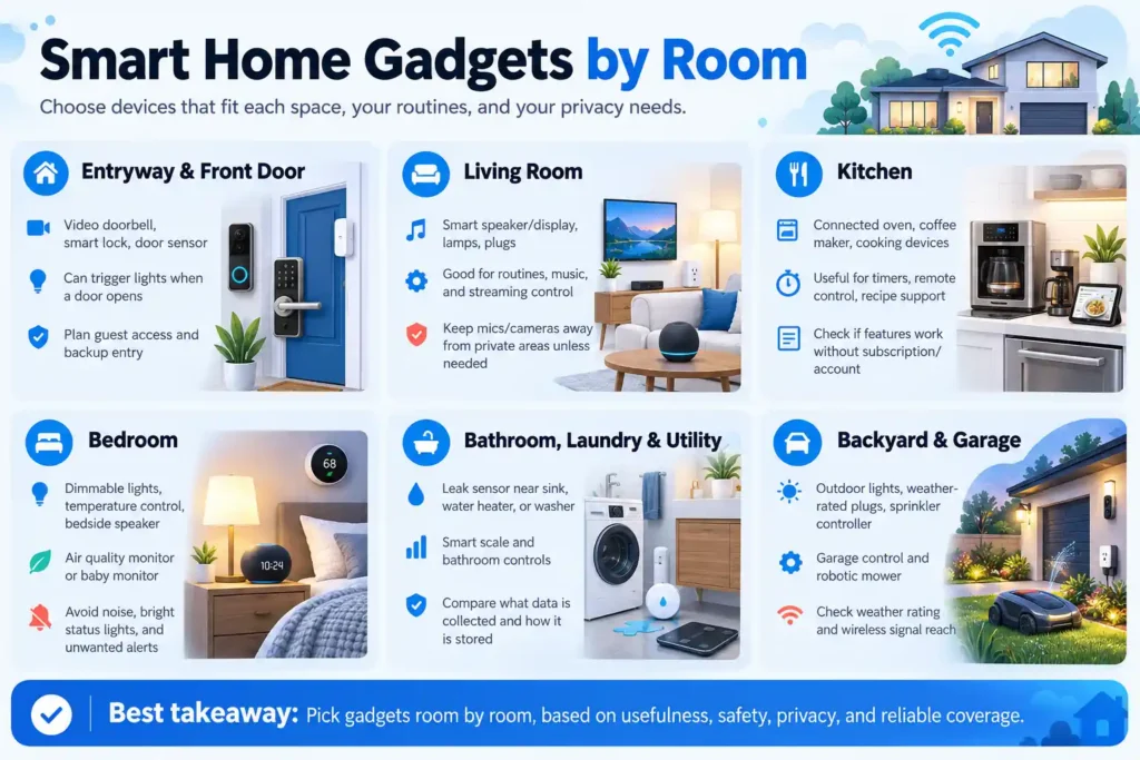 Smart Home Gadgets by Room