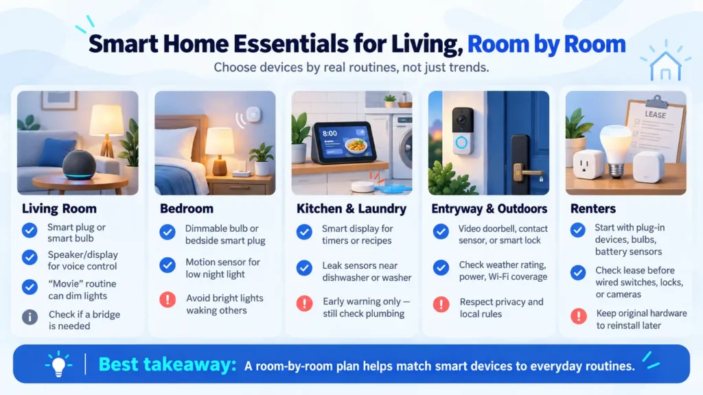 Smart home essentials for living